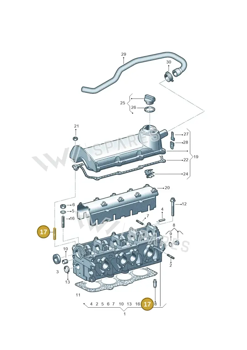 N0444625 — Volkswagen Jetta (2014-2017) diagram 244103300, position 17