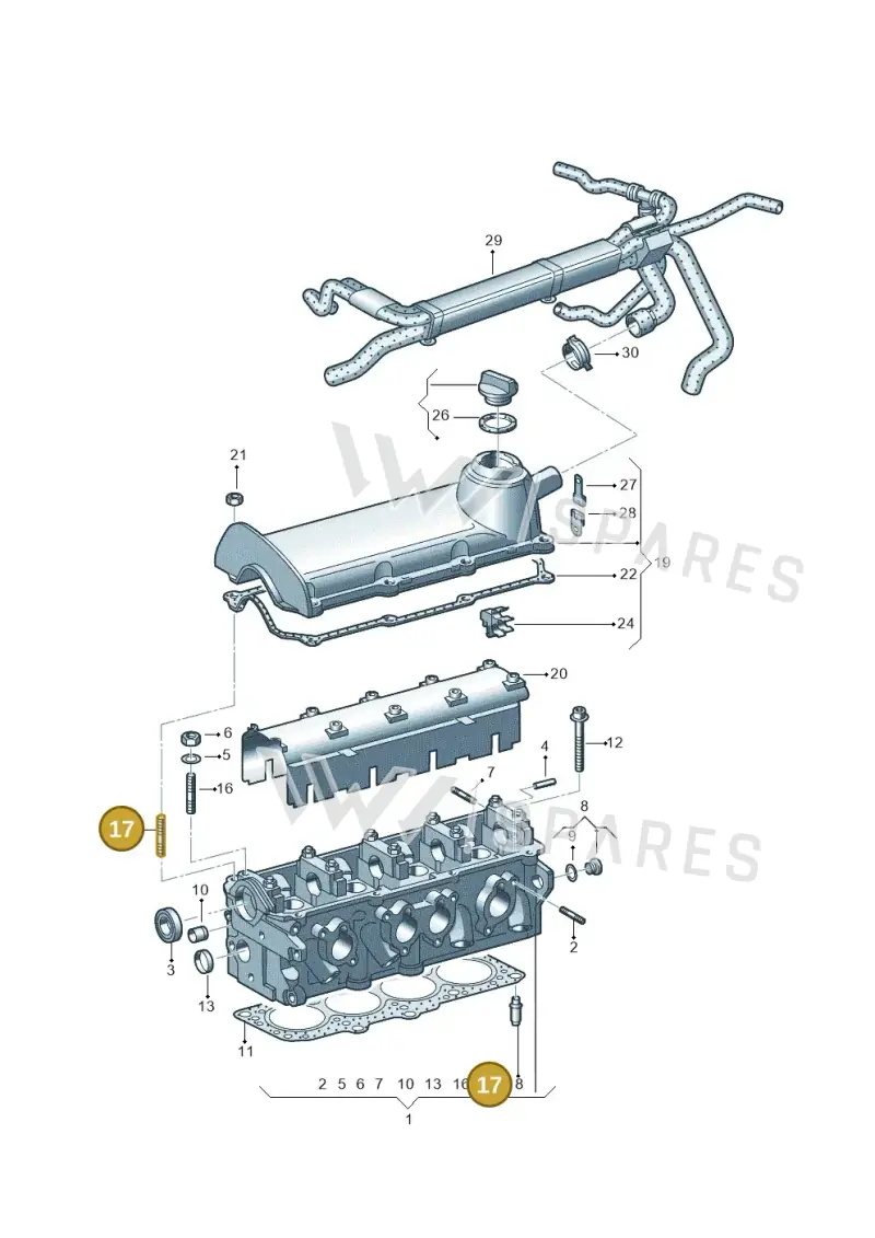 N0444625 — Volkswagen Transp. caravelle (2011-2015) diagram 410103350, position 17