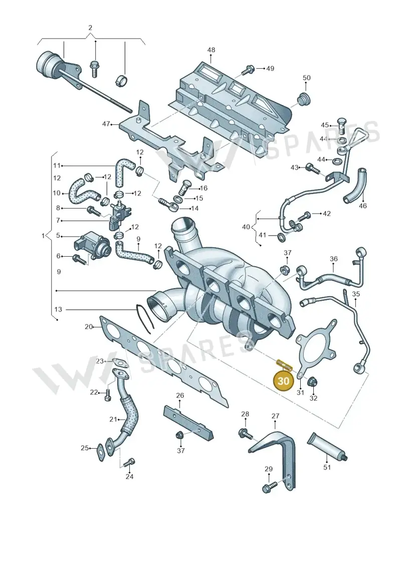 N0445203 — Volkswagen Passat CC (2011-2016) diagram 645145520, position 30
