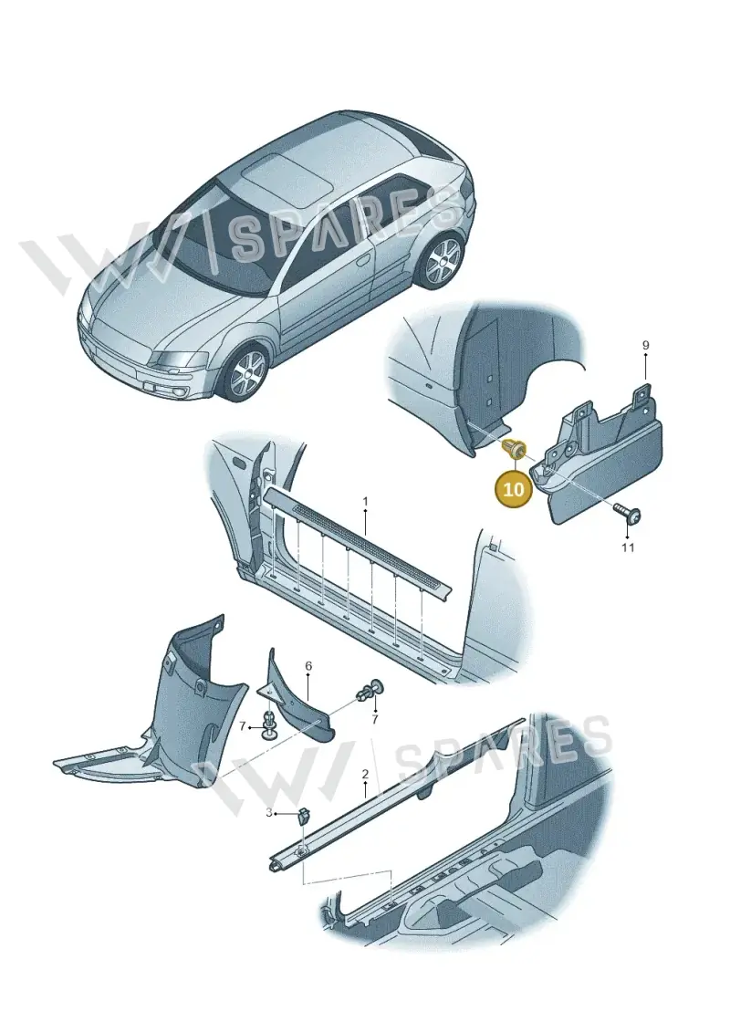N0454281 — Audi A3 Cab. 2.0 TDI (2007-2013) diagram 412853100, position 10