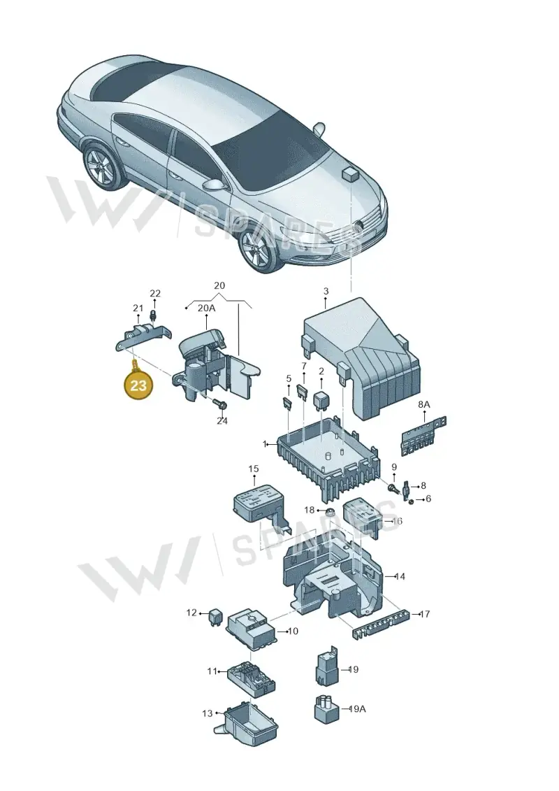 N0901484 — Volkswagen Passat CC (2011-2016) diagram 737937200, position 23