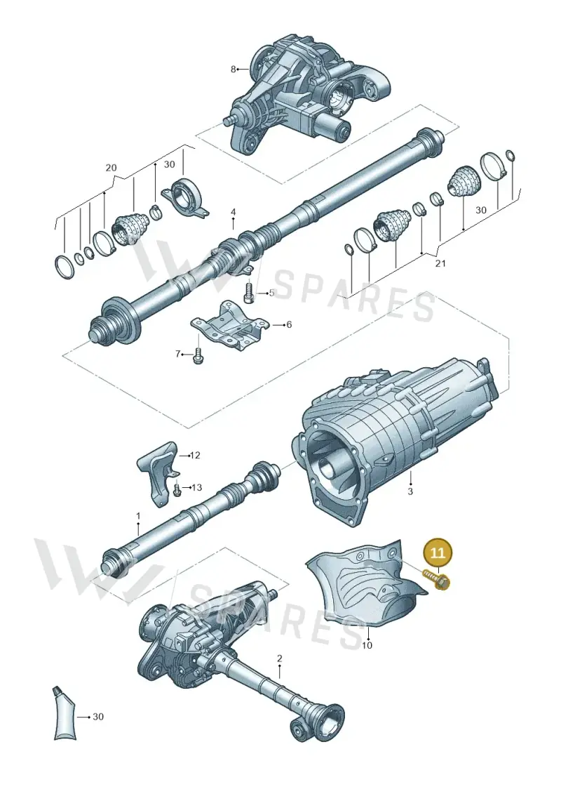 N0902424 — Volkswagen Touareg (2012-2014) diagram 693521100, position 11
