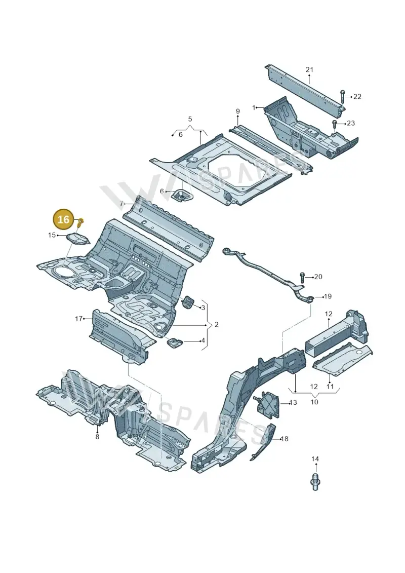 N0902985 — Audi A8 (2017-2025) diagram 838803260, position 16