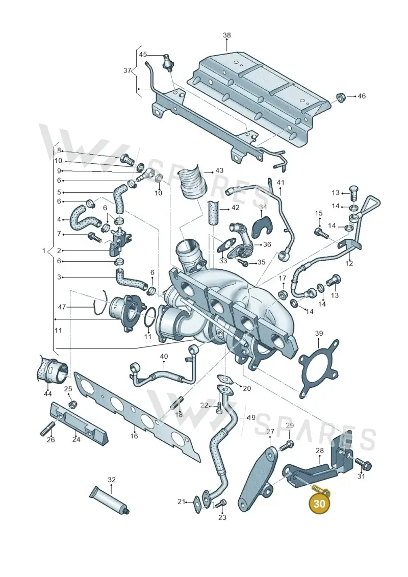 N0903487 — Volkswagen Scirocco 2.0 (2014-2017) diagram 786145560, position 30