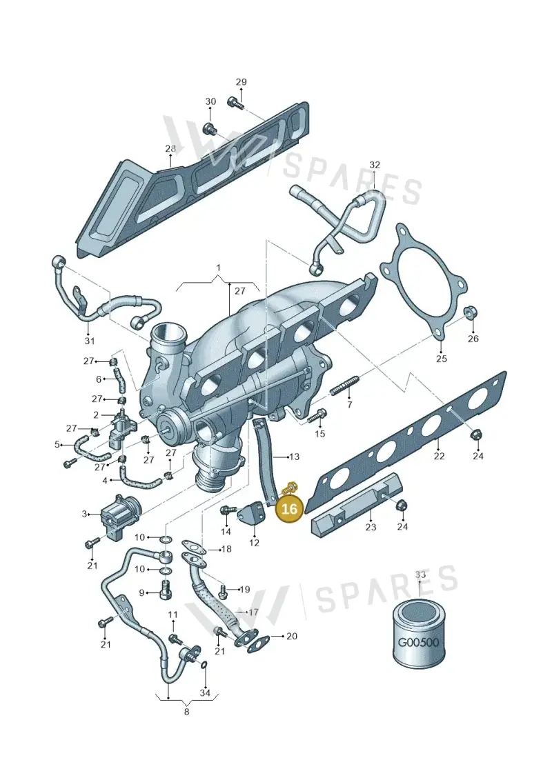N10005207 — Volkswagen Amarok twin cab (2016-2022) diagram 647145600, position 16