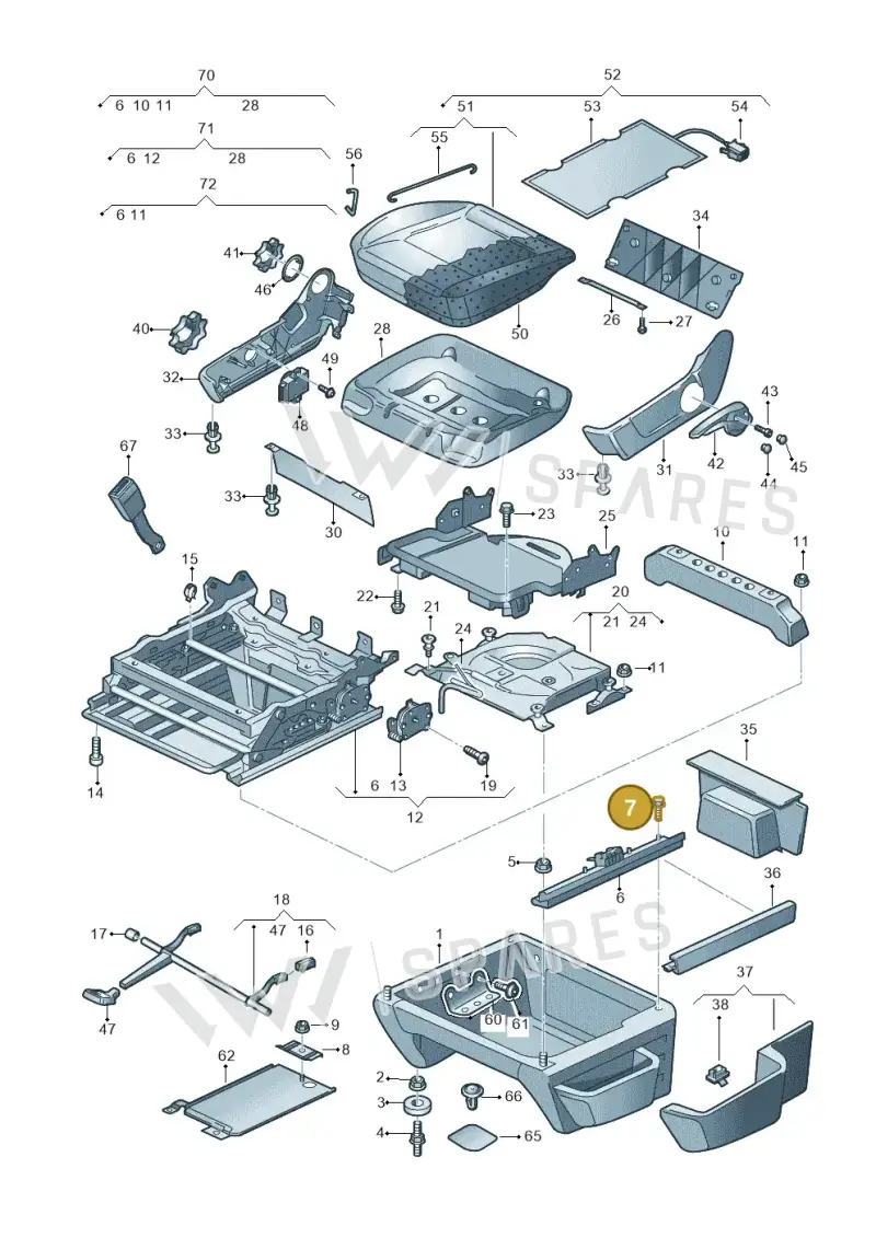 N10005207 — Volkswagen Transp. caravelle (2011-2015) diagram 731881000, position 7