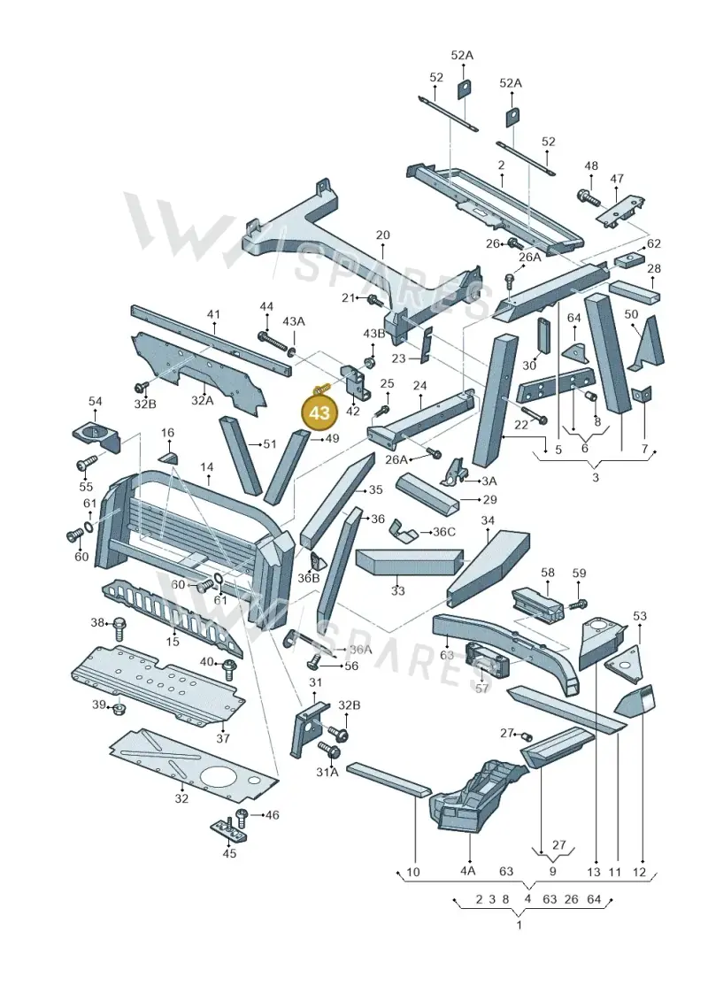 N10006706 — Audi R8 qu. 5.2 (2012-2015) diagram 618813000, position 43
