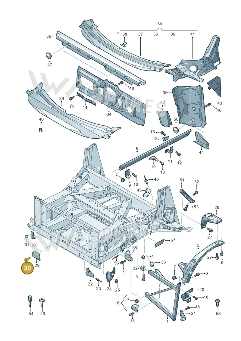 N10006706 — Audi R8 Spyder (2015-2024) diagram 872805000, position 30