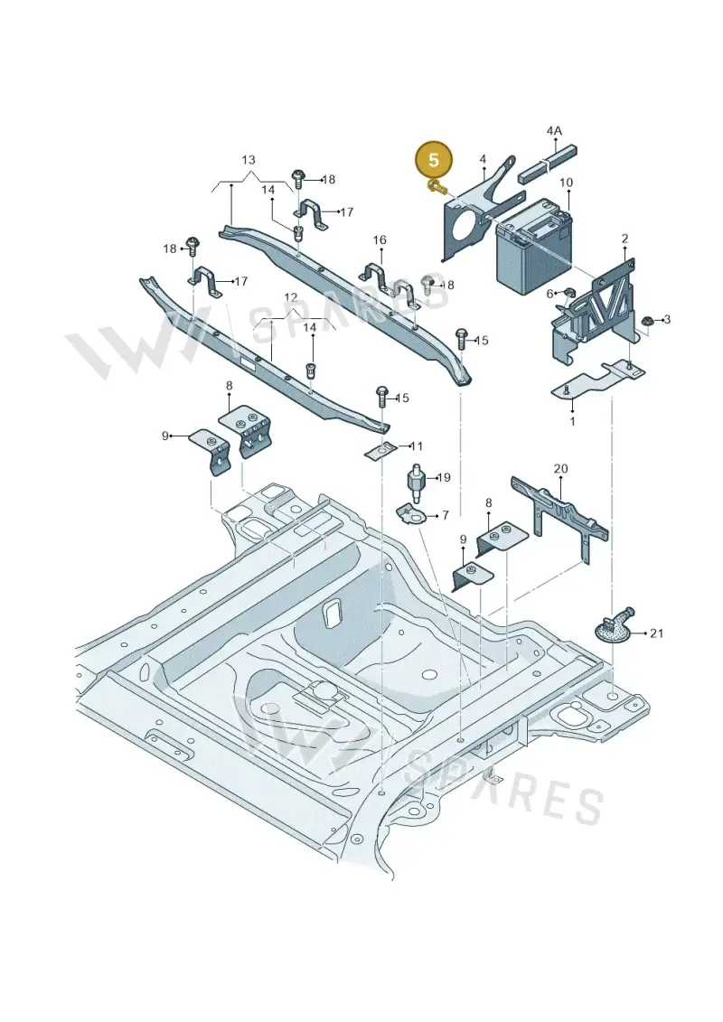 N10009205 — Audi Q5 qu. 2.0 TDI (2012-2017) diagram 647803700, position 5