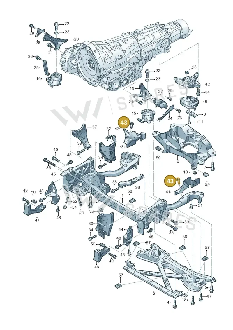 N10009209 — Audi A8 (2013-2018) diagram 696399750, position 43