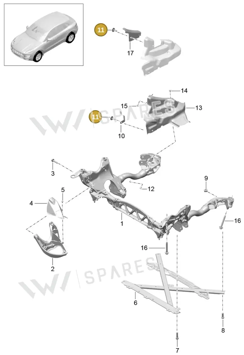 N10009209 — Porsche Macan (2013-2018) diagram p44401000, position 11