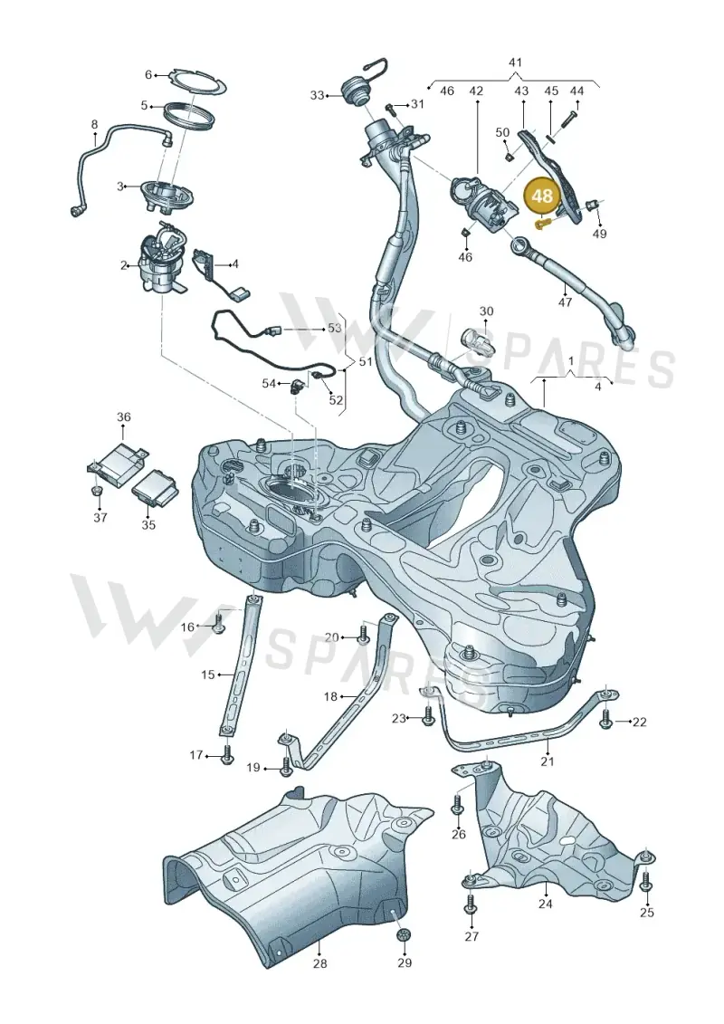 N10009209 — Audi A6 (2018-2025) diagram 430201030, position 48