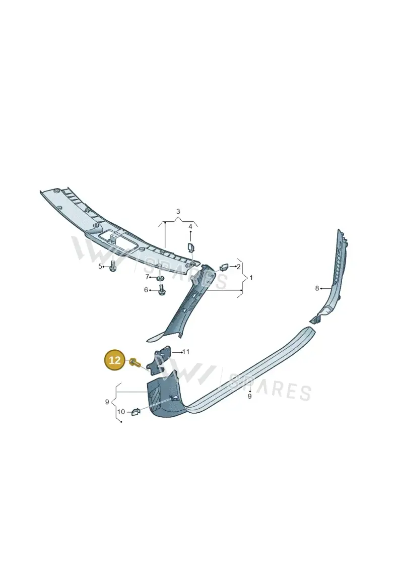 N10009507 — Audi R8 Spyder (2015-2024) diagram 872867700, position 12