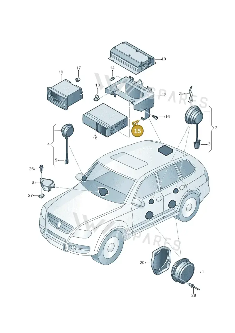 N10029206 — Volkswagen Touareg                08> (2007-) diagram 274035350, position 15