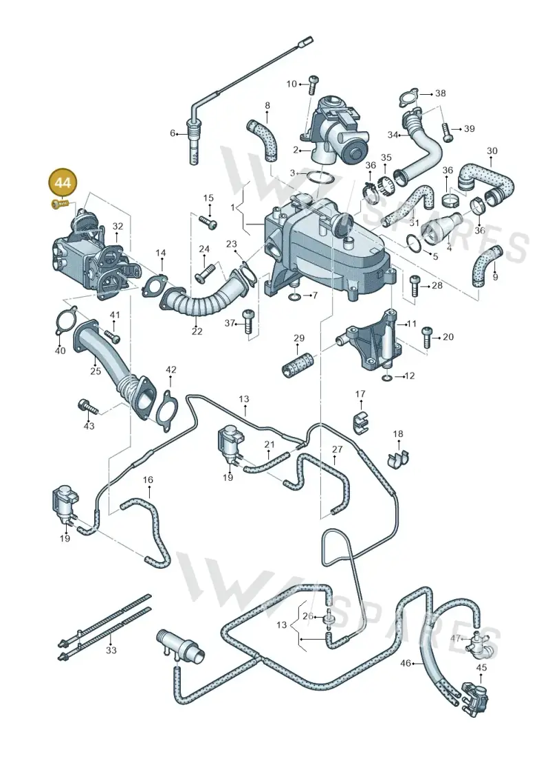 N10029206 — Volkswagen Touareg (2010-2012) diagram 693131670, position 44