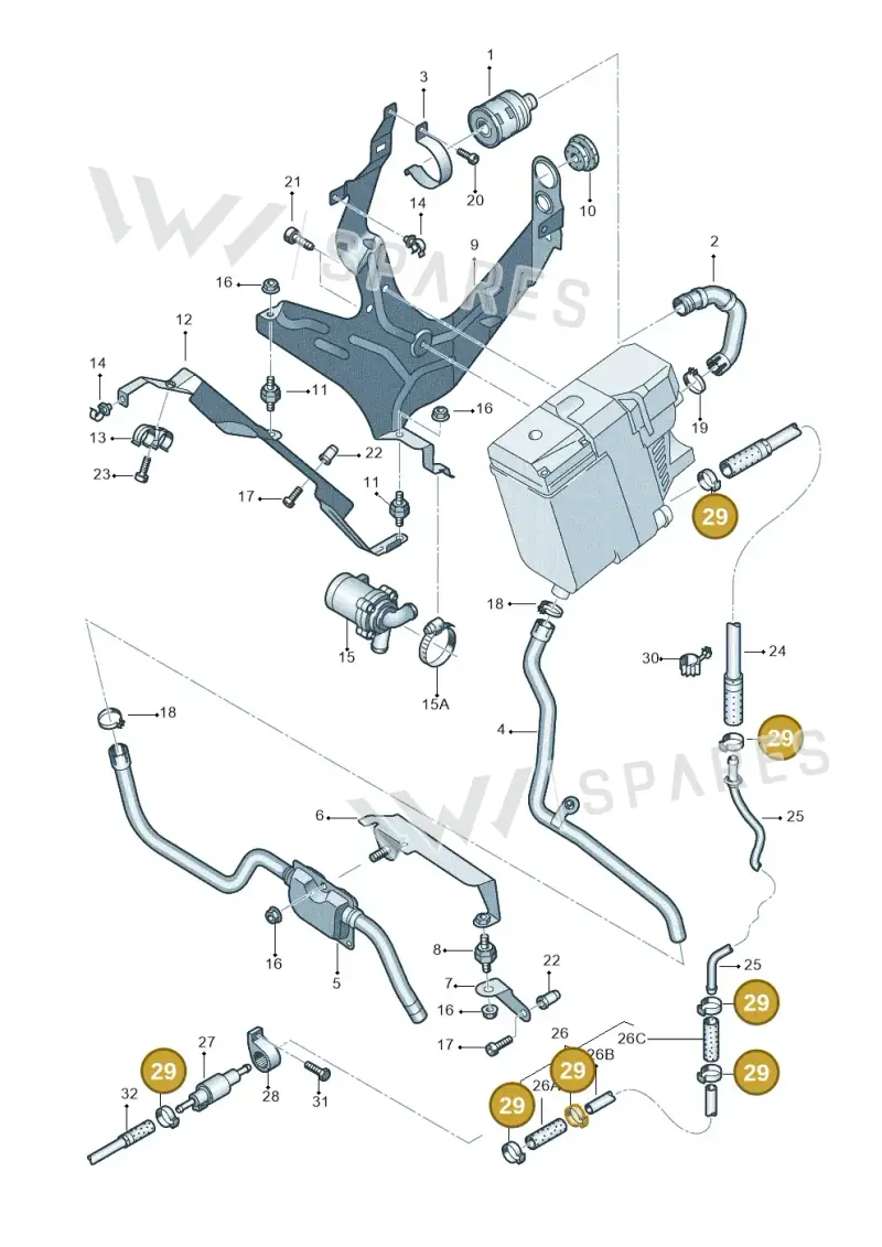 N10049701 — Volkswagen Touareg (2003-2005) diagram 274819450, position 29