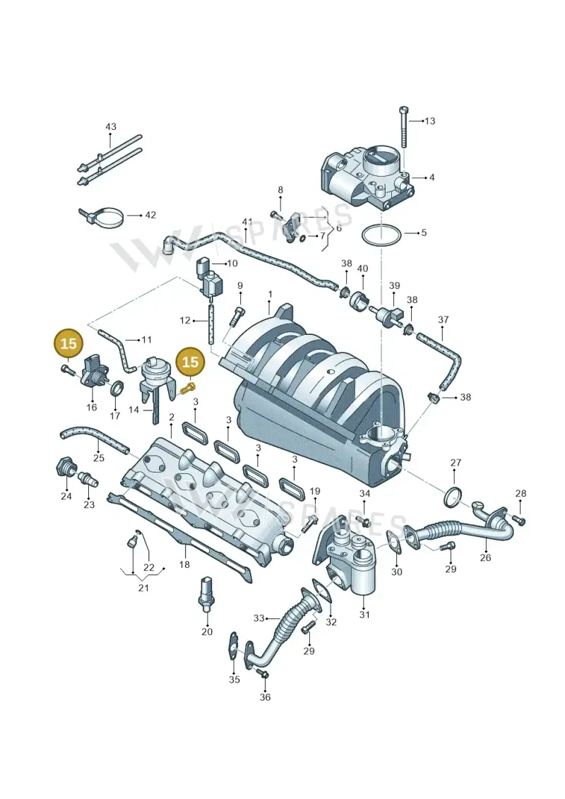 N10053404 — Volkswagen TOURAN (2003-2005) diagram 409133200, position 15