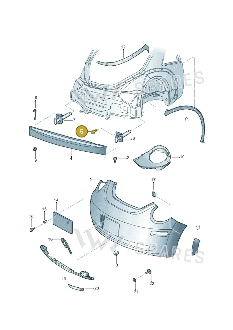 N10063202 — Volkswagen New Beetle Cabrio. (2003-2005) diagram 206807500, position 5