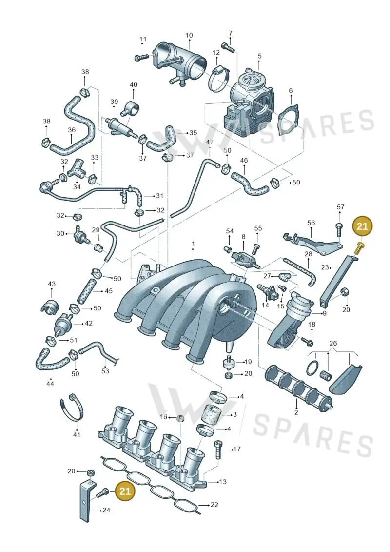 N10063202 — Volkswagen PASSAT                 00> (2000-) diagram 243133200, position 21