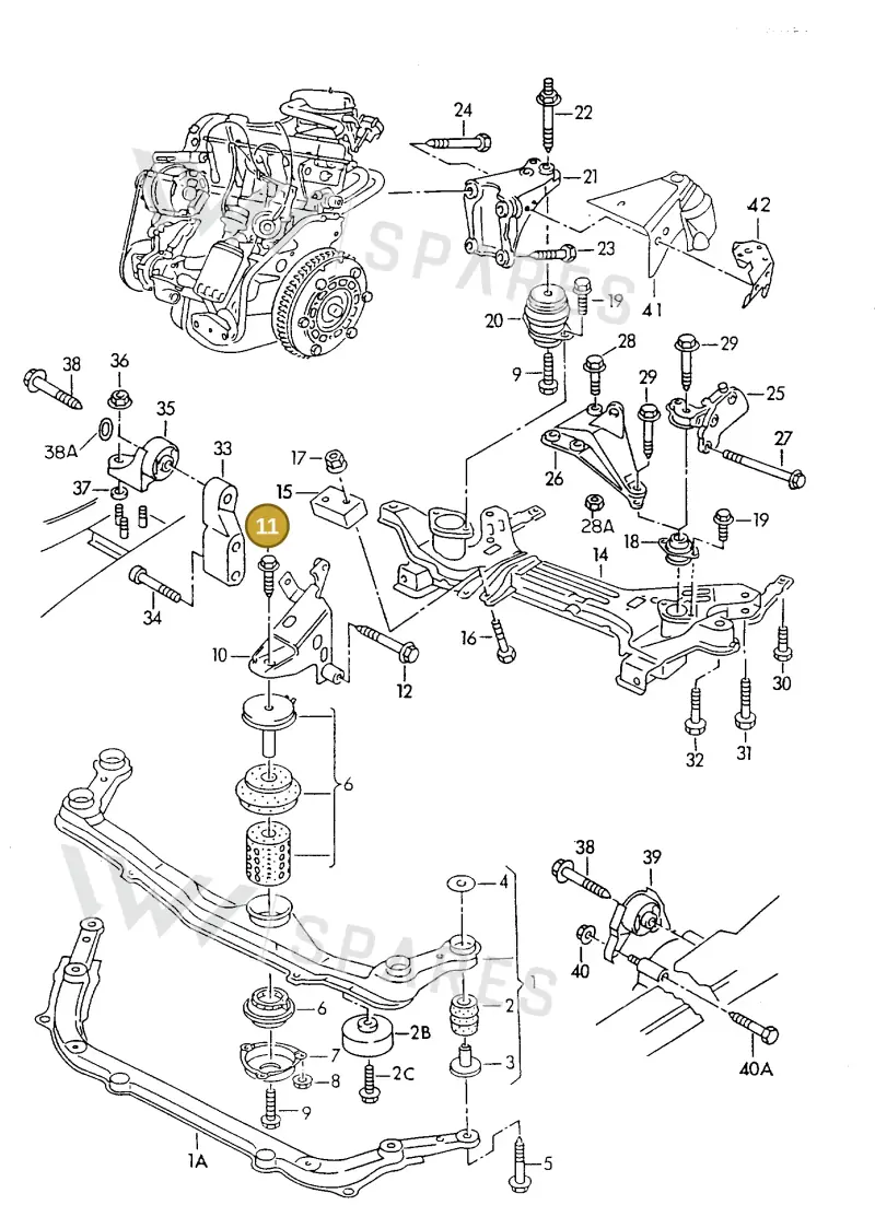 N10070403 — Volkswagen GOLF CABRIO (2002-2002) diagram 234199200, position 11