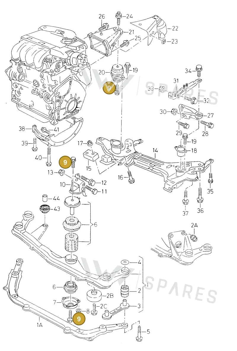 N10070403 — Volkswagen POLO CLASSIC           06> (2005-) diagram 242199200, position 9
