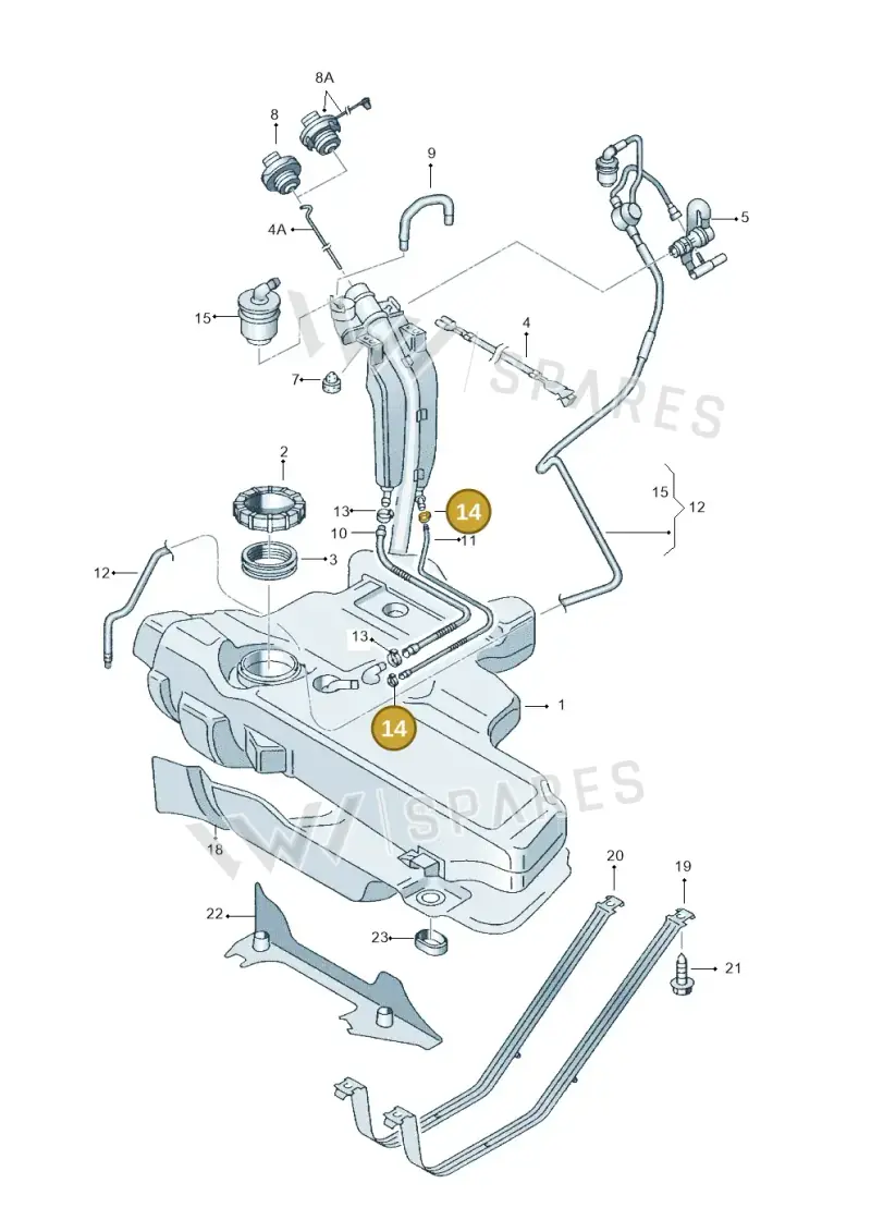 N10084301 — Volkswagen Jetta/Wagon (2002-2006) diagram 194201150, position 14
