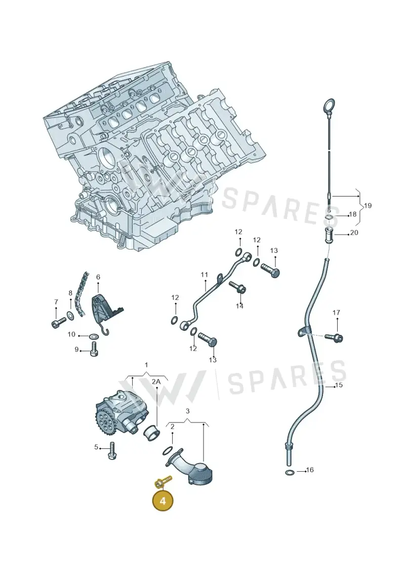 N10086304 — Volkswagen Phaeton 4motion (2010-2016) diagram 258115400, position 4