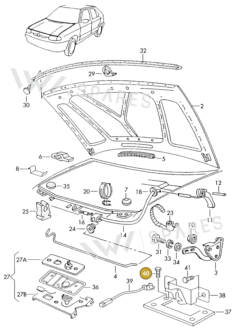 N10098809 — Skoda FELICIA (1994-2001) diagram 101823000, position 40