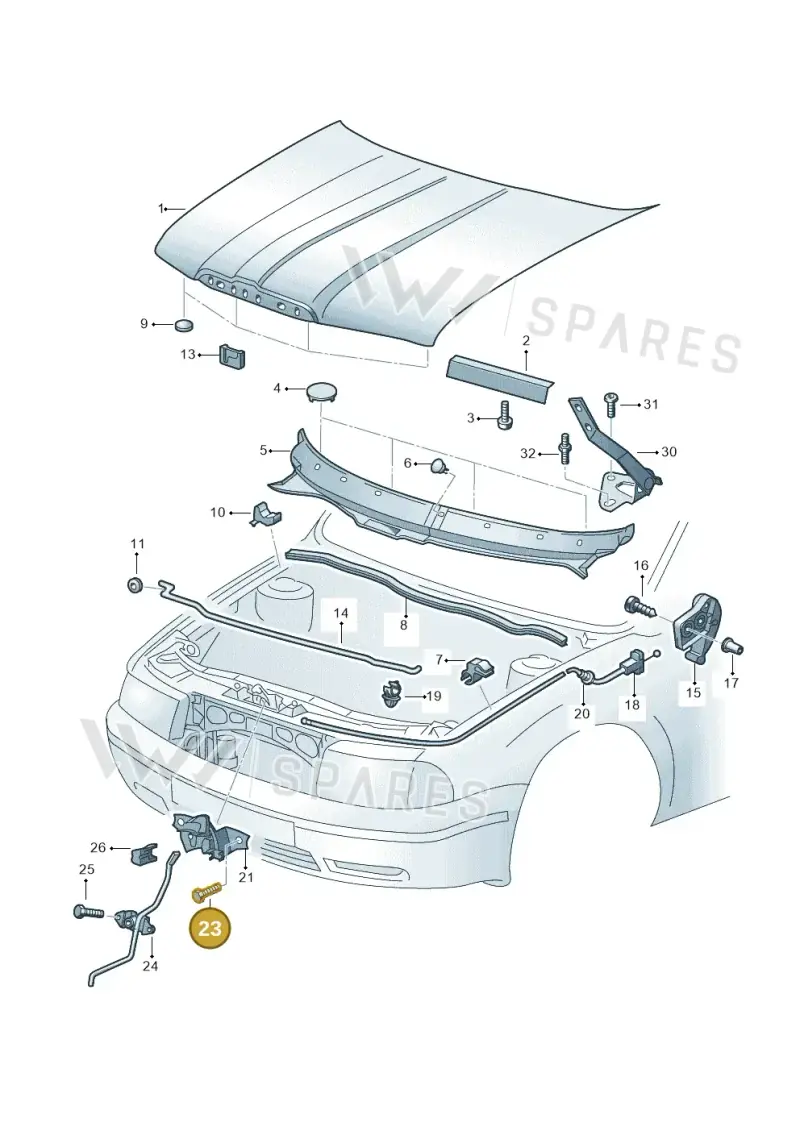 N10098809 — Skoda OCTAVIA/COMBI/4X4 (1996-2000) diagram 202823100, position 23