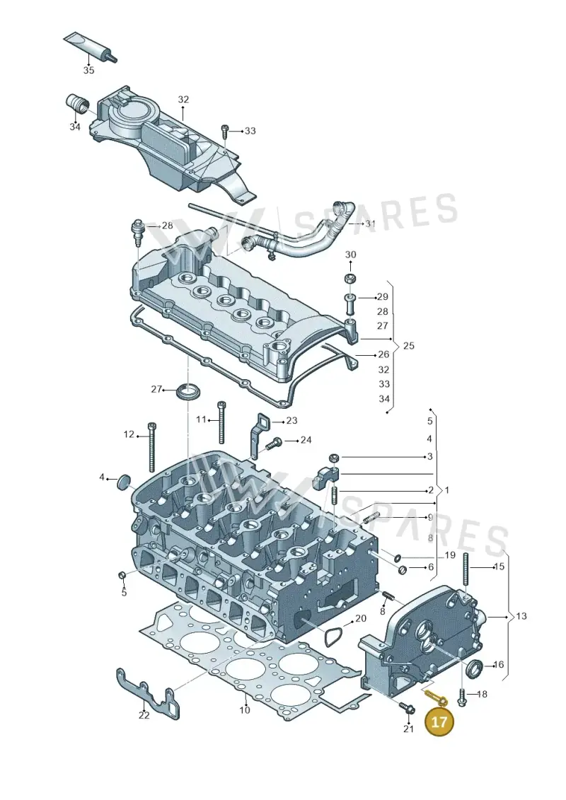 N10102302 — Volkswagen TRANSPORTER (2003-2005) diagram 660103040, position 17