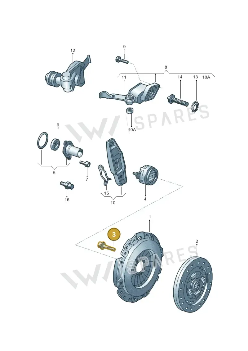 N10104501 — Volkswagen CADDY-KOMBI/KASTENW.   06> (2005-) diagram 303141050, position 3