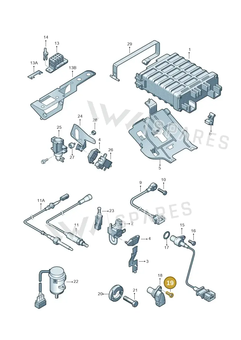 N10104501 — Volkswagen Sharan (2008-2010) diagram 162906100, position 19