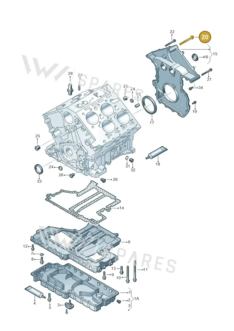 N10111202 — Volkswagen PASSAT/4MOTION/W8 (2002-2005) diagram 226103330, position 20