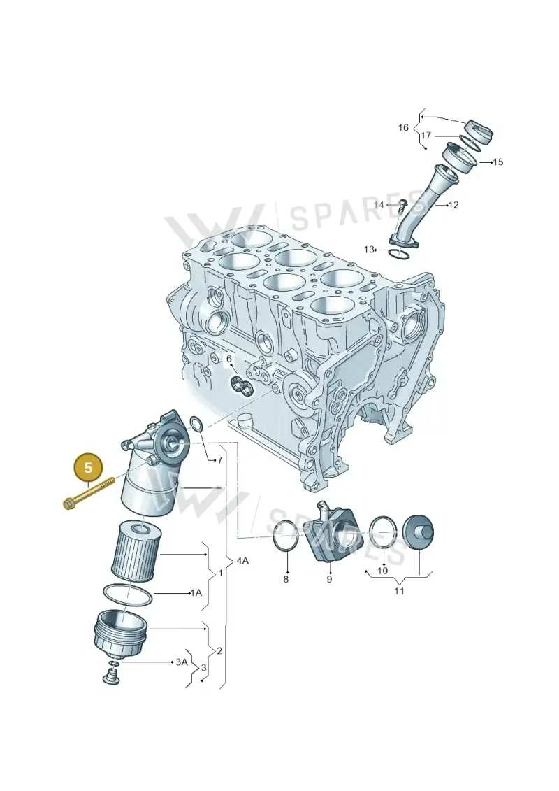 N10111202 — Volkswagen Jetta/Wagon (2002-2006) diagram 230115700, position 5