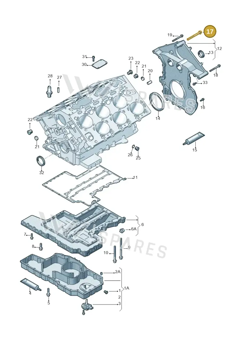 N10111203 — Volkswagen Phaeton 4motion (2010-2016) diagram 258103200, position 17