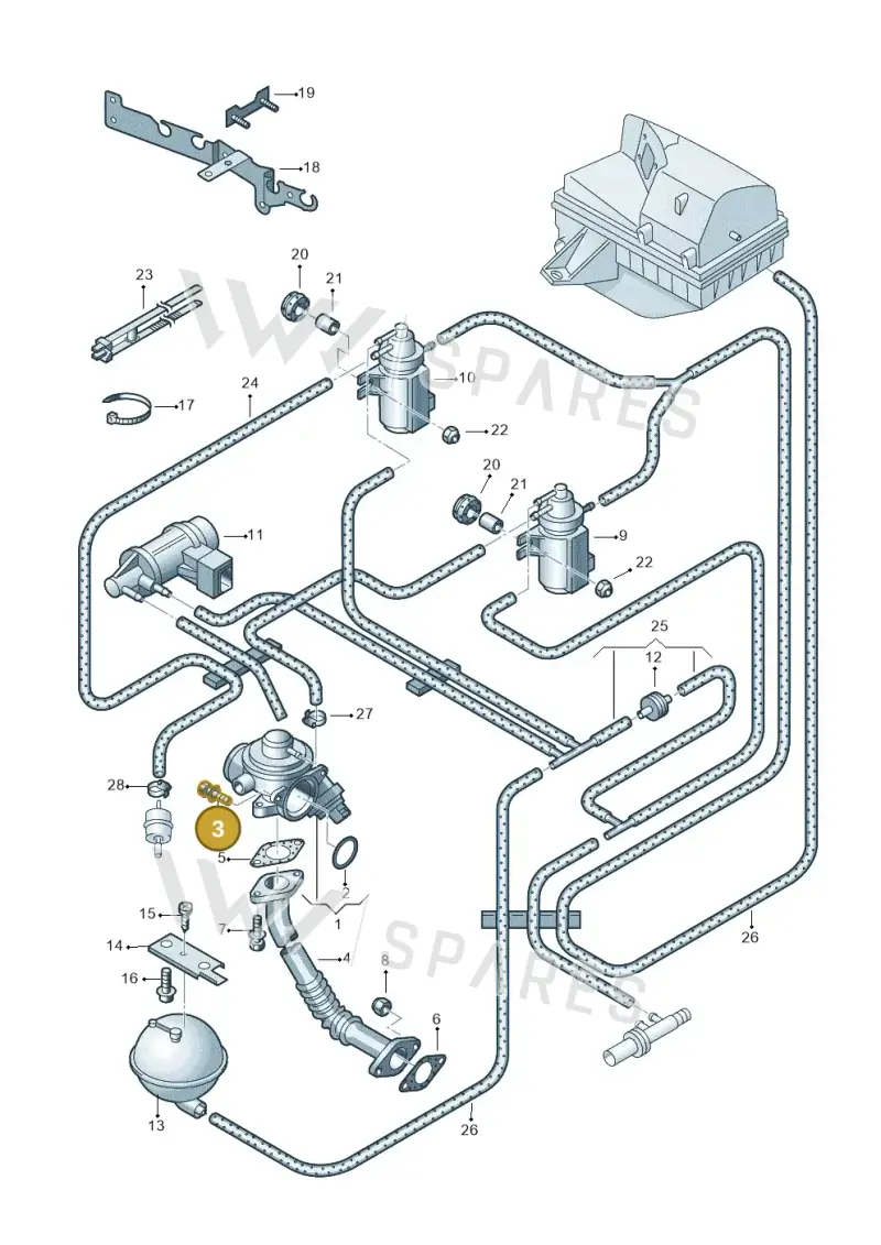 N10115401 — Volkswagen New Beetle (2001-2005) diagram 194131260, position 3