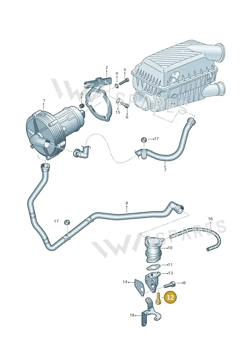 N10115401 — Volkswagen New Beetle Cabrio. (2003-2005) diagram 194131070, position 12
