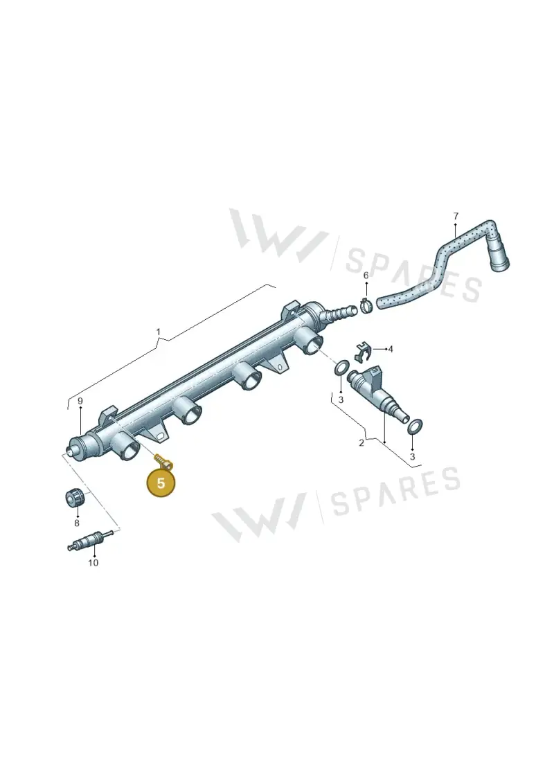 N10117405 — Volkswagen Polo (2008-2009) diagram 253133500, position 5