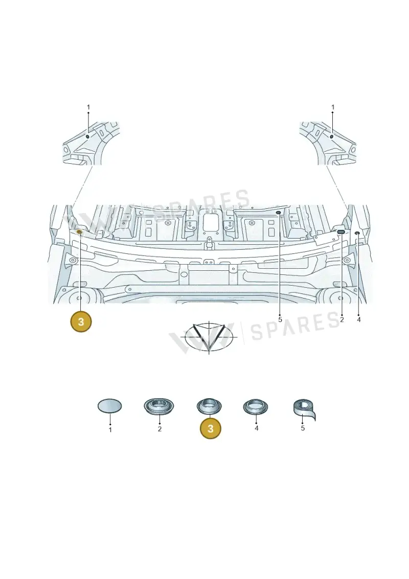 N10124501 — Volkswagen Passat estate (2023-) diagram 3j0803700, position 3