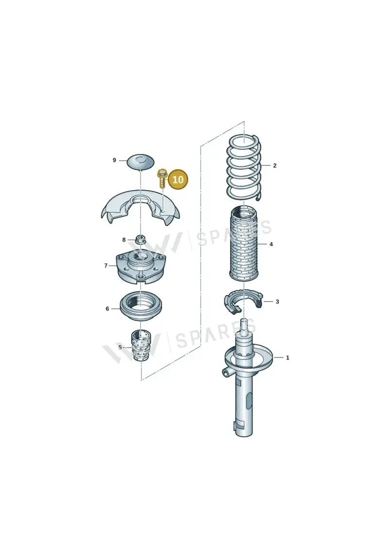 N10127707 — Volkswagen Passat saloon (2014-2024) diagram 2ka411000, position 10