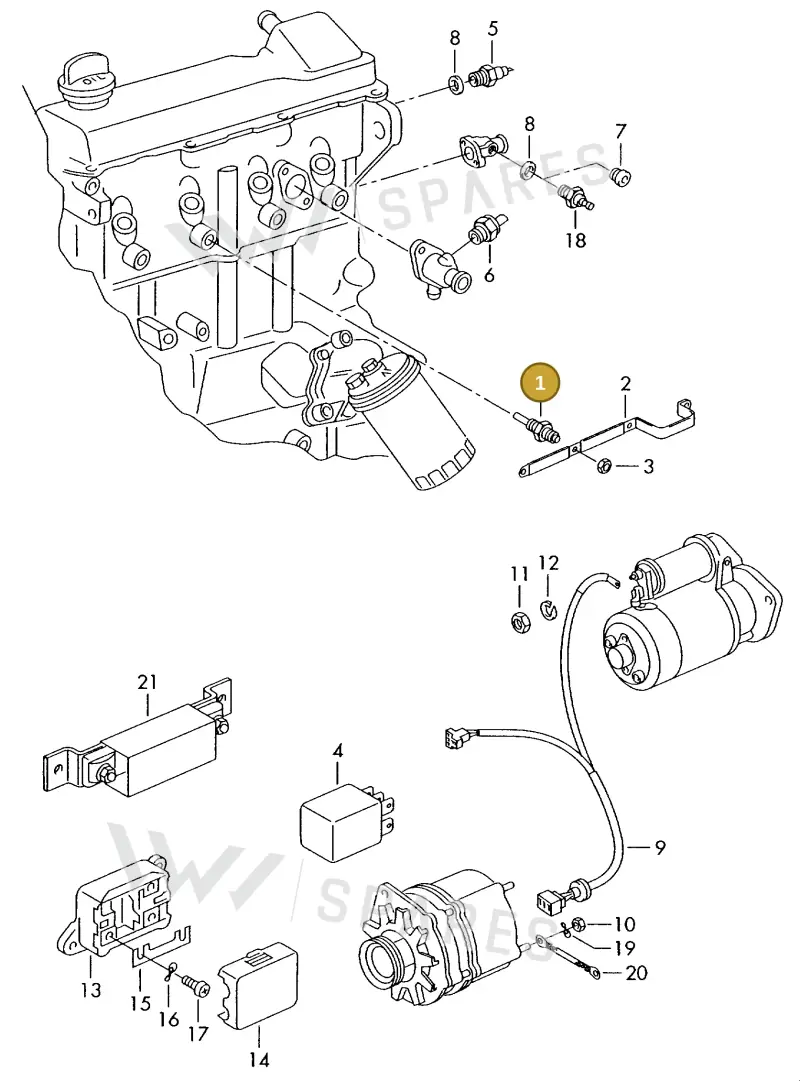 N10140104 — Volkswagen DIES.-IND.-MOT.1,9>2,0 (1990-2007) diagram 423972000, position 1
