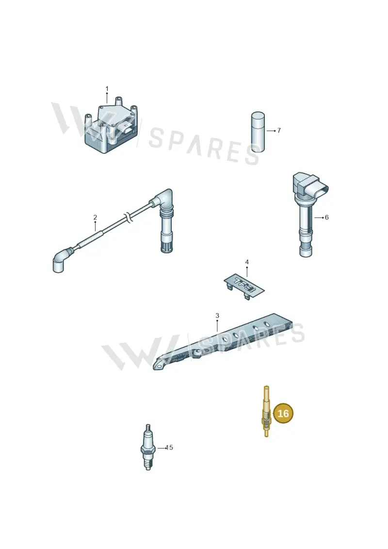 N10140104 — Volkswagen Polo (2011-2014) diagram 253905000, position 16