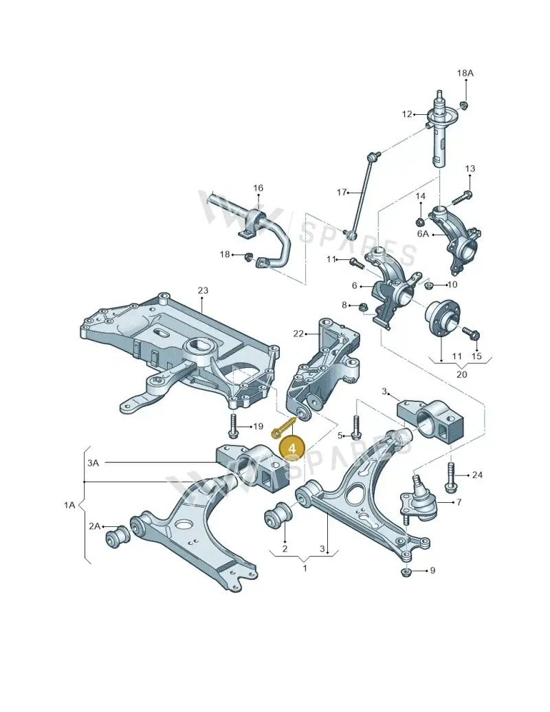 N10141003 — Volkswagen Scirocco 2.0 (2014-2017) diagram 409407000, position 4