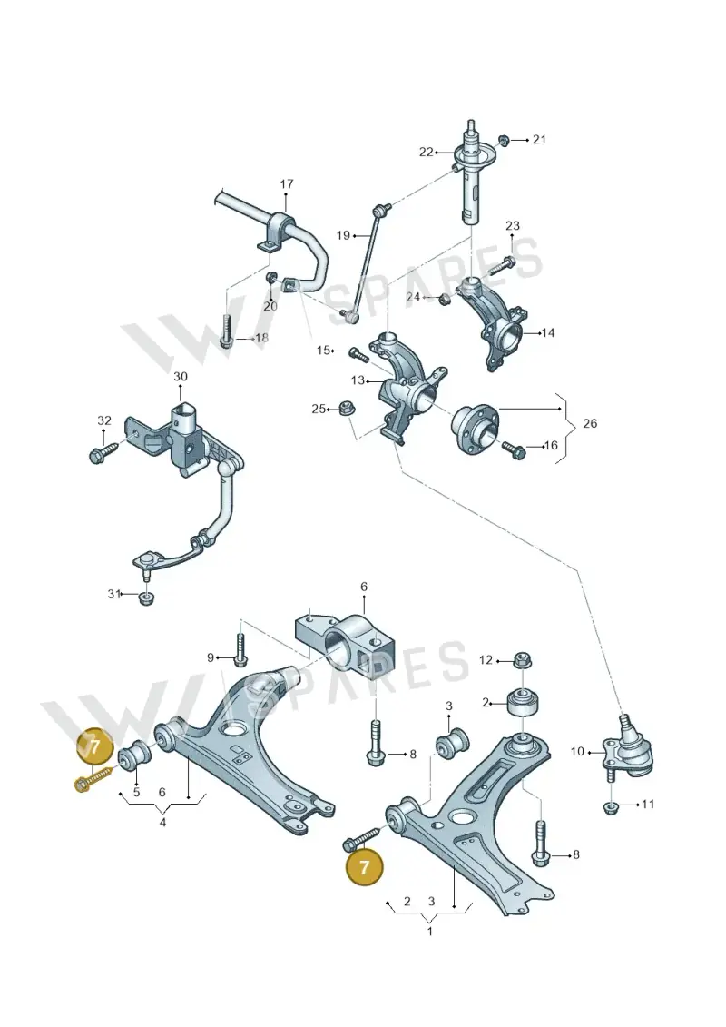 N10141003 — Volkswagen Caddy (2015-2020) diagram 690407000, position 7
