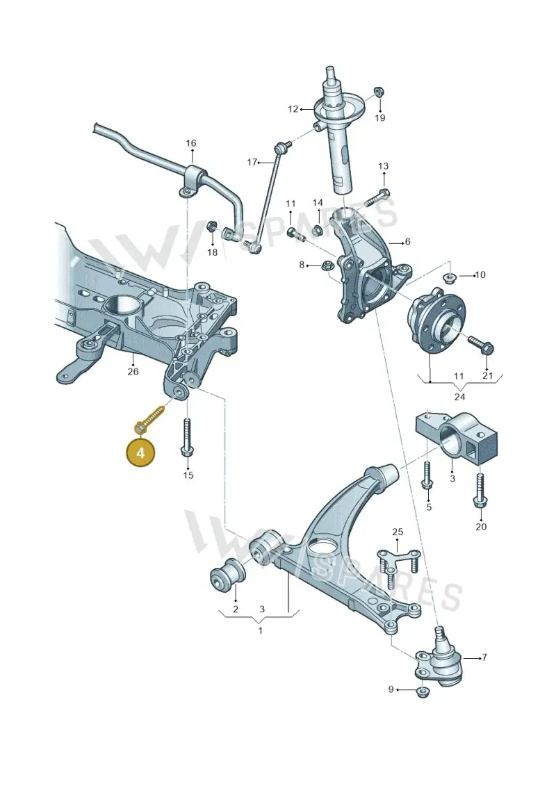 N10141003 — Audi TTS Coupe 2.0 (2010-2014) diagram 707407000, position 4