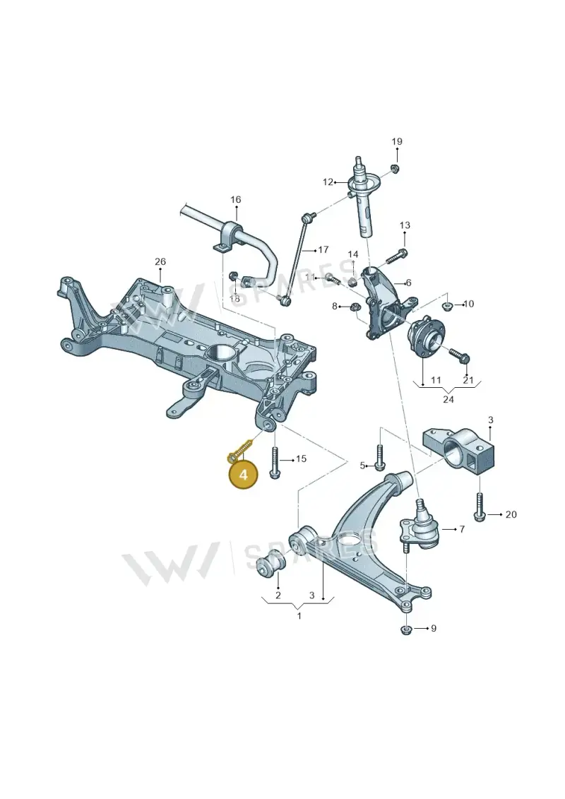 N10141003 — Audi Q3 1.4 (2016-) diagram 460407000, position 4