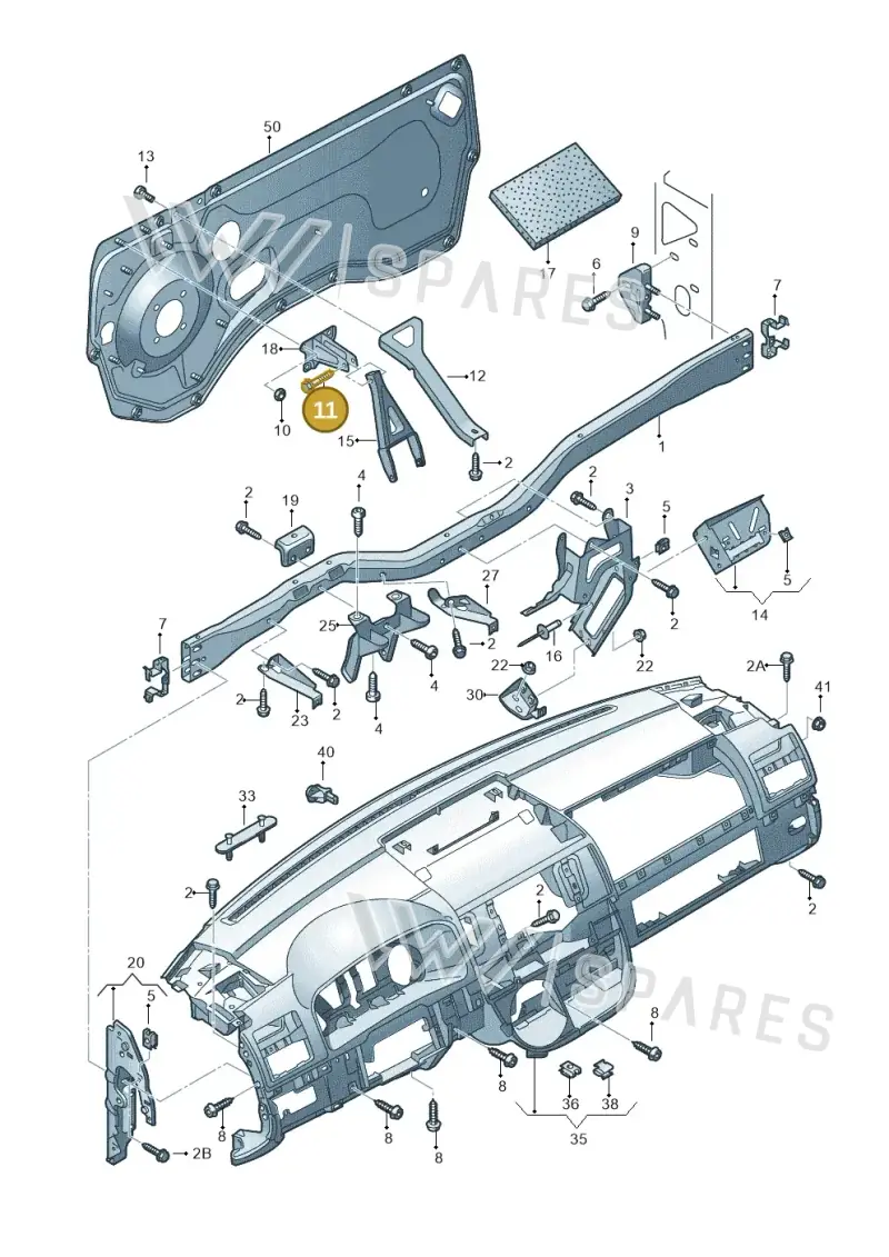 N10142404 — Volkswagen Transp. caravelle (2011-2015) diagram 679857000, position 11