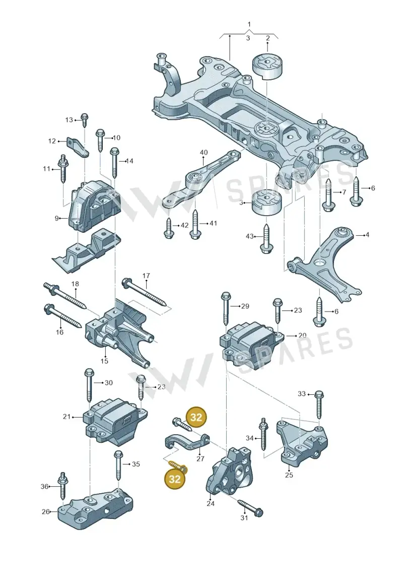N10142404 — Volkswagen Caddy Maxi Kombi (2010-2015) diagram 690199300, position 32