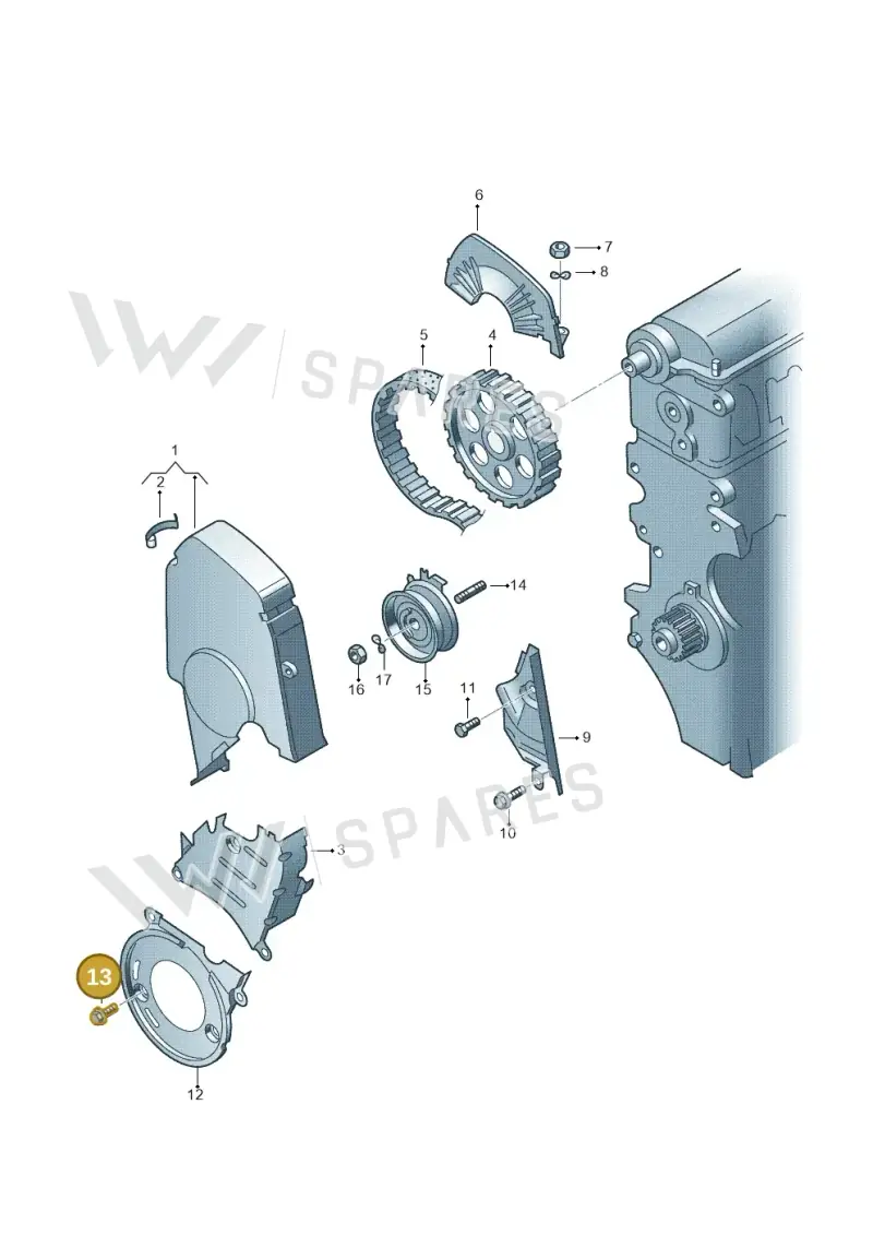 N10156305 — Volkswagen Jetta 2.0 (2015-2015) diagram 194109600, position 13