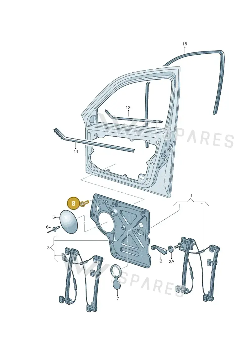 N10156305 — Volkswagen Single-cab transp. (2015-2019) diagram 410837600, position 8